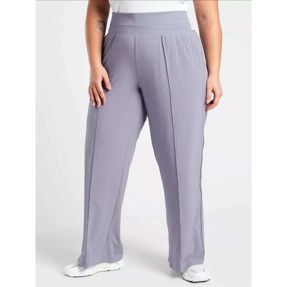 Athleta Nolita Wide Leg Pant Sz 18 NWT $98 Lavender Tempest Violet Athleisure - Picture 1 of 14